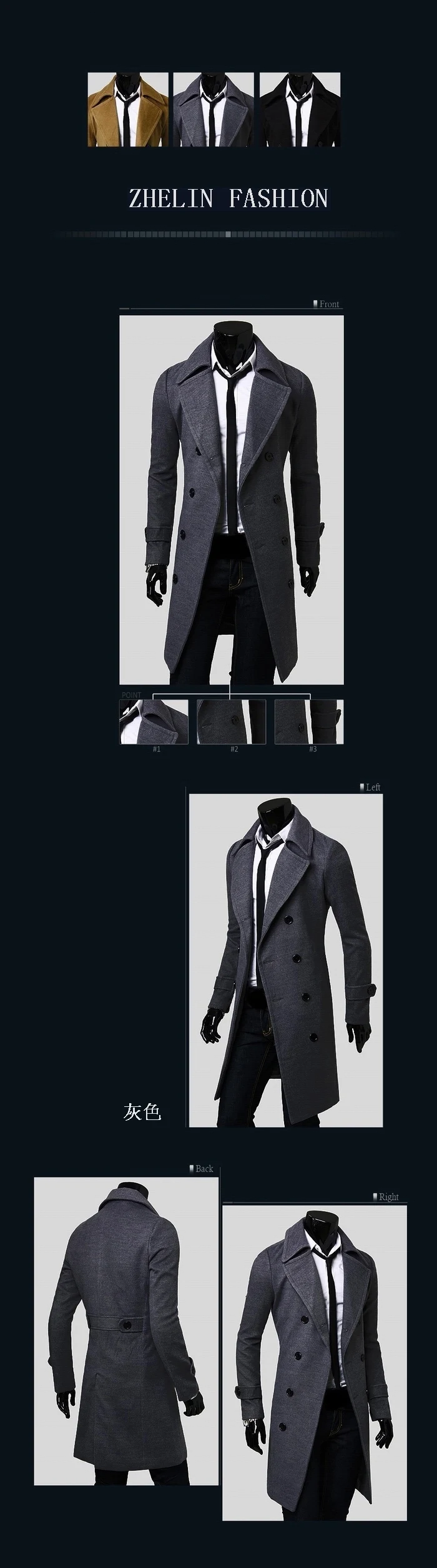 Мужской Уникальный тонкий двусторонний Курукшетра верхняя одежда Длинный дизайн двубортное шерстяное пальто, Мужская модная одежда плюс размер M xxxl