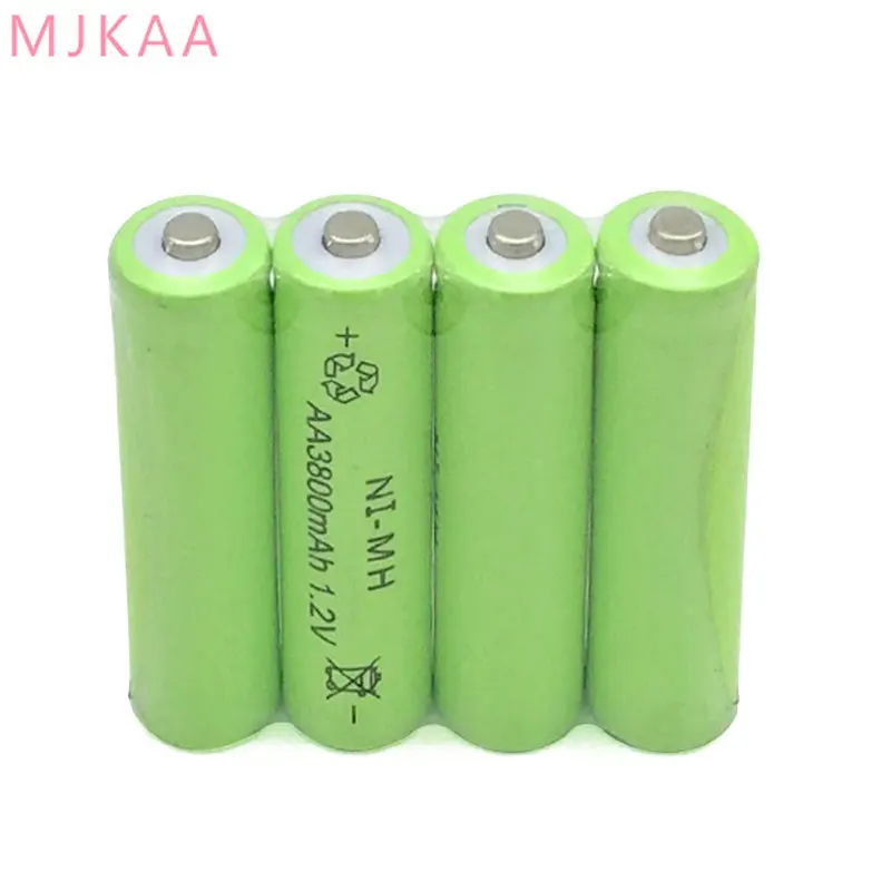 8 шт. Ni-MH 1,2 V 3800mAh Зеленый AA перезаряжаемый никель-металл-гидридный аккумулятор 14 мм* 50 мм