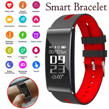 Homens Pulseira Heart Rate Monitor de Pressão arterial Inteligente Smartwatch Rastreador De Fitness Smartband Digital Conectar Relógio Para IOS Android