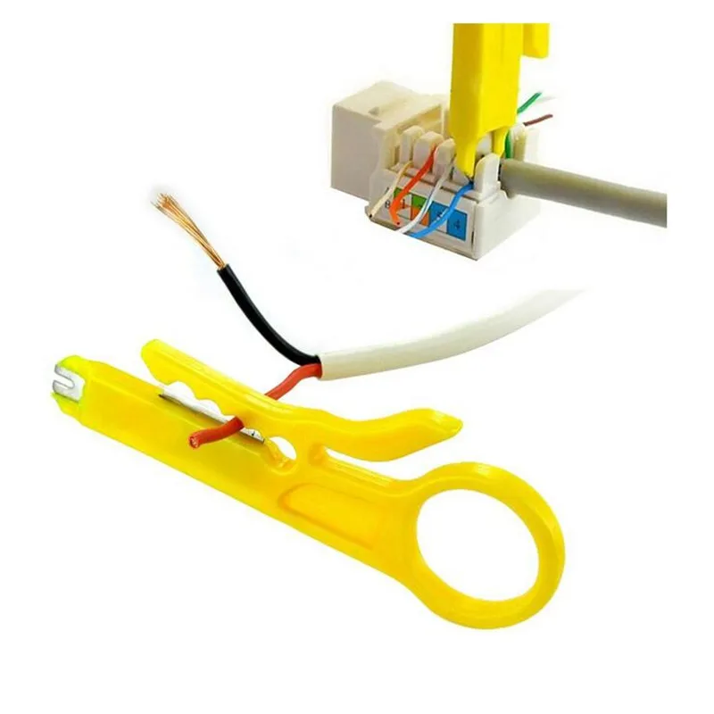 LBSC Network Wire Punch Down Impact Tool with Two Blades - 110 and BK & Network Wire Stripper