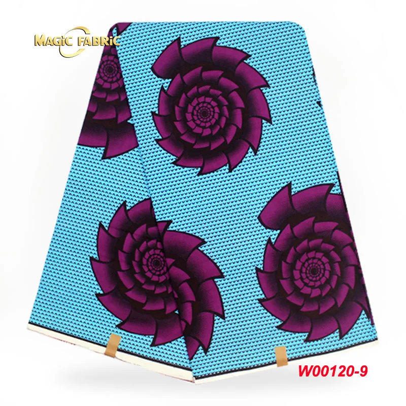 

2018 High quality African hollandais super wax fabric and Very beautiful real wax print fabric W00120-9
