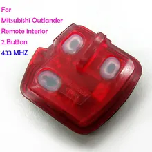 Автомобиля дистанционного интерьера для Mitsubishi Outlander 2 кнопки 433 МГц, ключ для авто, 2 шт./партия