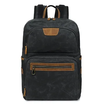 

M219 New Vintage Leather Military 15"Laptop Backpacks Men/Women School Backpacks Men Travel Canvas Backpack Berchirly Daypacks