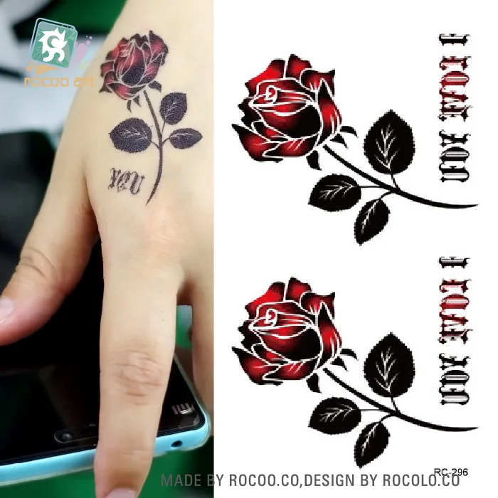 Rocoo Книги по искусству 3D Красочные цветы бабочки Водонепроницаемый временные татуировки наклейки Красота Flash Tatuagem поддельные татуировки