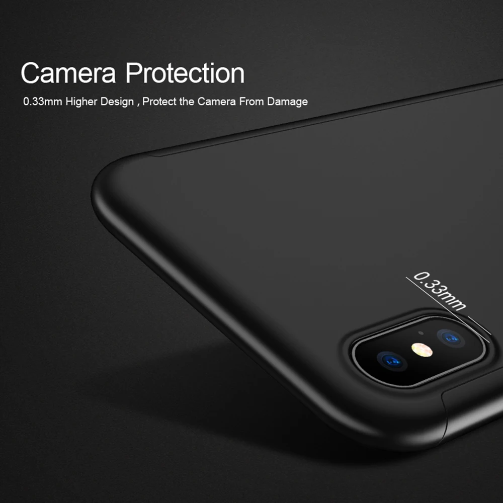 FLOVEME 360 полный защитный чехол для телефона iPhone 5S 6 6s Plus 7 8 ударопрочный Жесткий ПК Xr