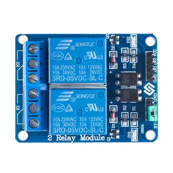 

SunFounder 2 Channel DC 5V Relay Module with Optocoupler Low Level Trigger Expansion Board for Arduino UNO R3 MEGA 2560 1280