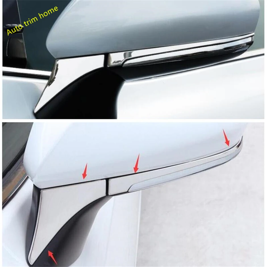 

Lapetus Rearview Mirror Protection Below Strip Streamer Molding Garnish Cover Trim Blue / Silver Fit For Toyota Camry 2018 2019