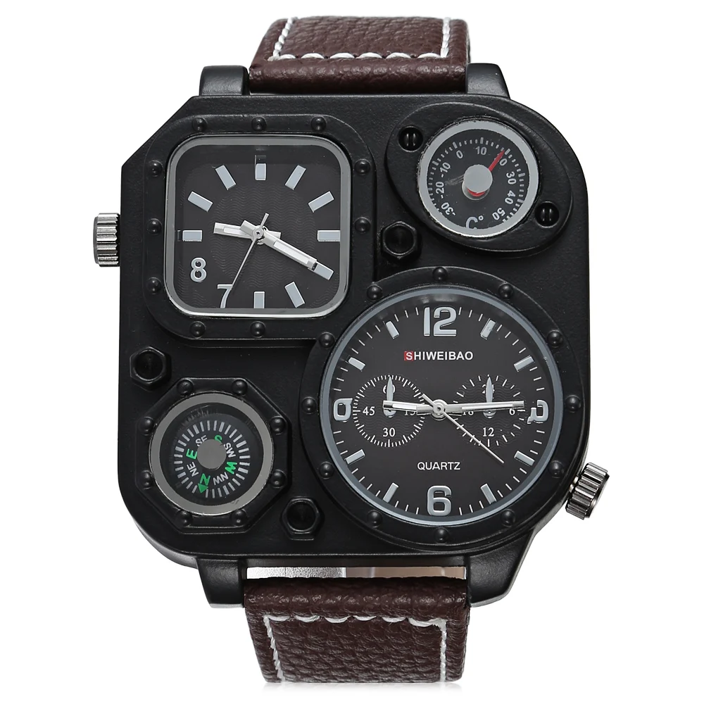 DUAL TIME ZONES ARMY MILITARY WATCHES FOR MEN QUARTZ WATCH FREE SHIPPING LUXURY BRAND DZ CLOCK MAN (3)