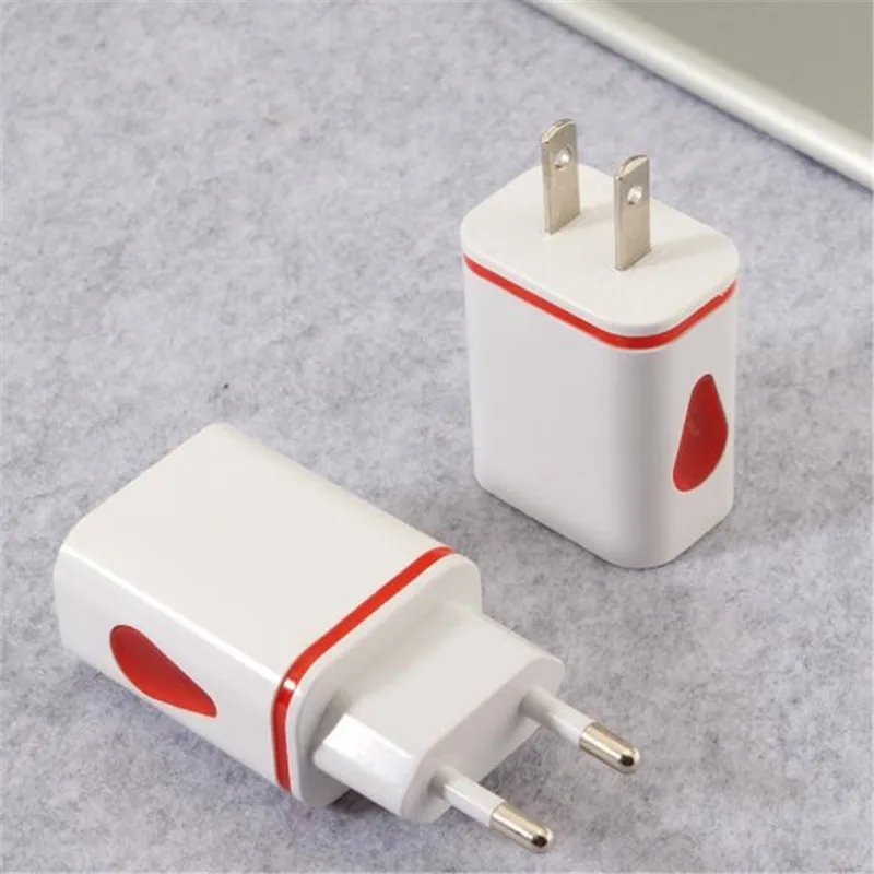 UVR 2 порта s 1a тройной светодиодный USB порт настенное зарядное устройство для дома