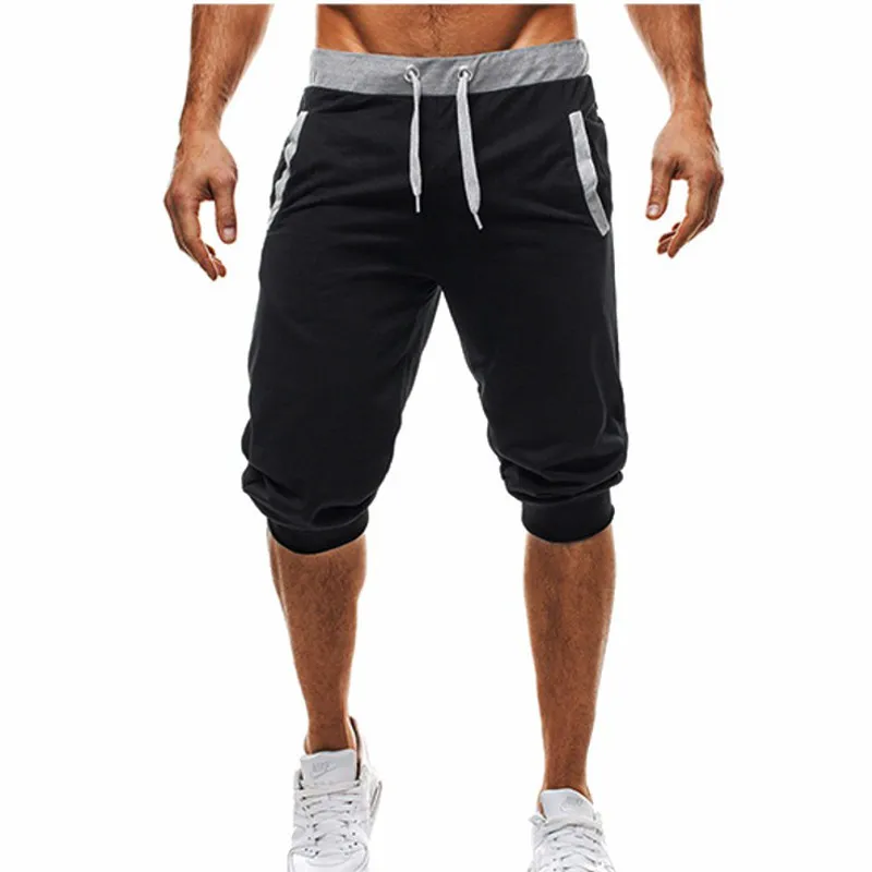 2019 до середины икры Длина шорты Для мужчин Модная брендовая одежда штаны для бега Короткие штаны мужские шорты спортивный костюм брюки S-2XL