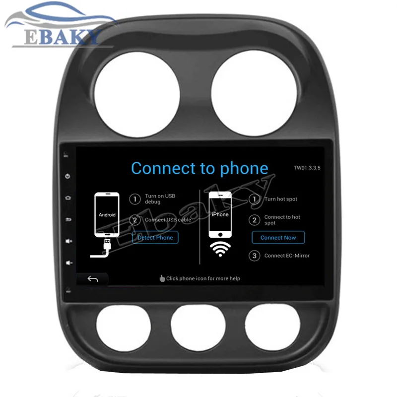 Discount NaviTopia 10.2inch Octa Core 8 core RAM 2G ROM 32G Android 8.1 Car Radio player 2016- for Jeep Compass 20
