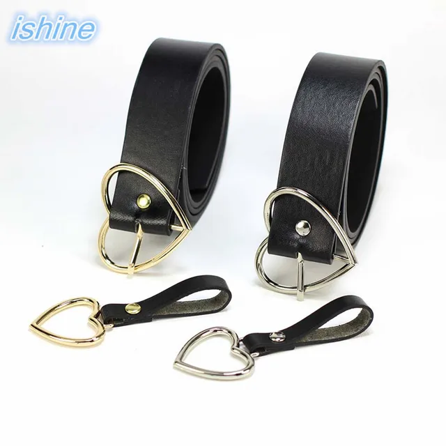 HOT Square Heart Pin Buckles Belt Female Deduction Side Gold Buckle Jeans Wild Belts For Women Students Simple Casual Trousers