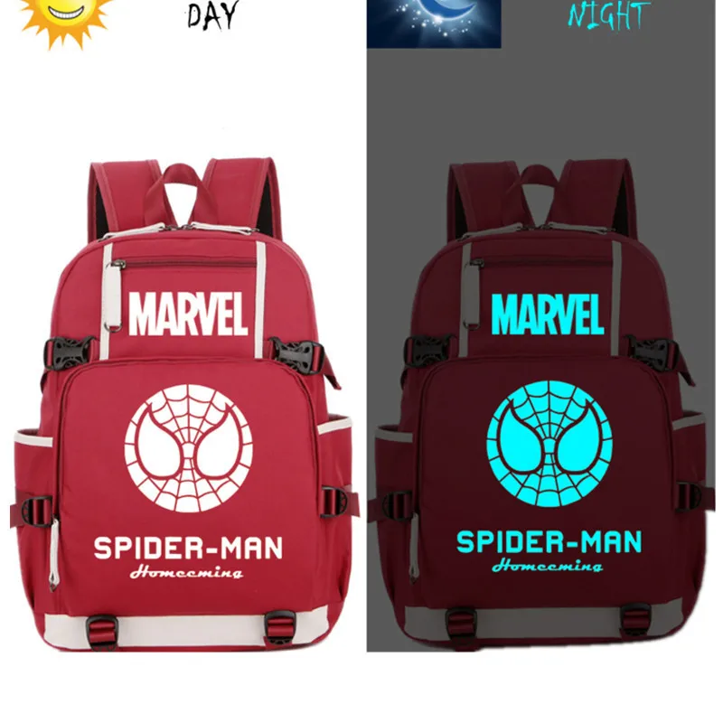 

NewHighest Quality Laptop Backpack Superhero Batman Spider man Superman Shoulders Backpack Travel Bag Middle School Student Bag