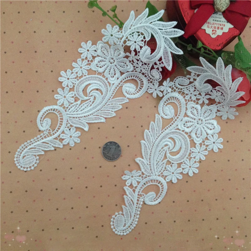 White Lace Appliques Clothing Materials Textiles Lace Accessories