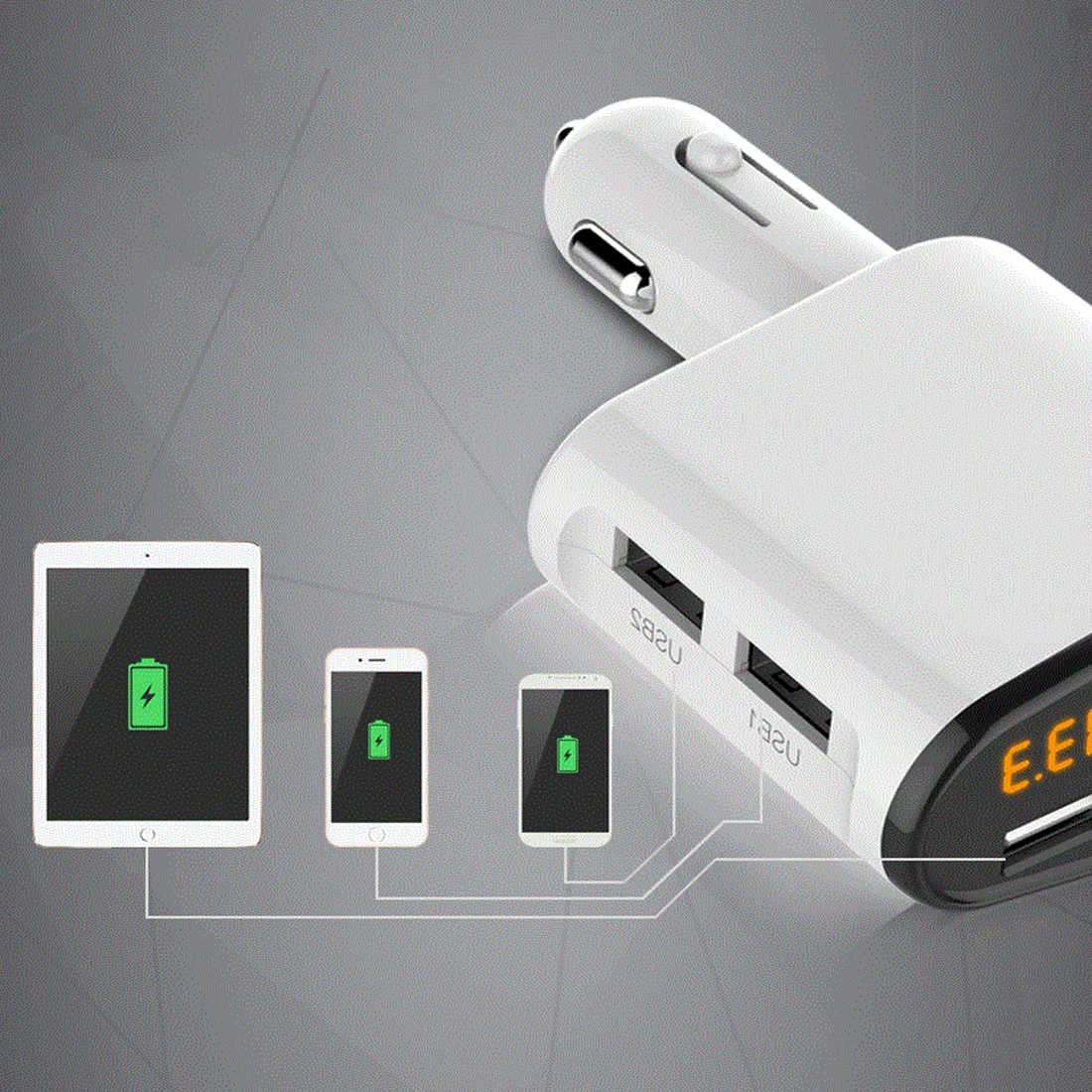 Etmakit وصول سيارة شاحن 3 منافذ usb 5 فولت 3.1a شاحن سيارة-1 مقبس ولاعة السجائر الفاصل شاحن سريع ل الهاتف المحمول