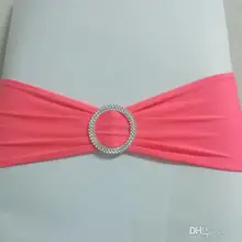 100 шт загон Цвет эластичные стул из лайкры Sash групп, круглых Пластик Пряжка для свадебного банкета Home Hotel ленты обивки стульев DHL