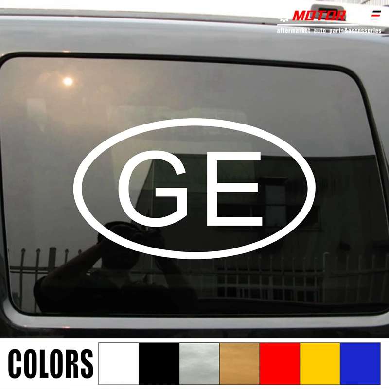 

GE Georgia Oval country code Decal Sticker Georgian Car Vinyl pick size color