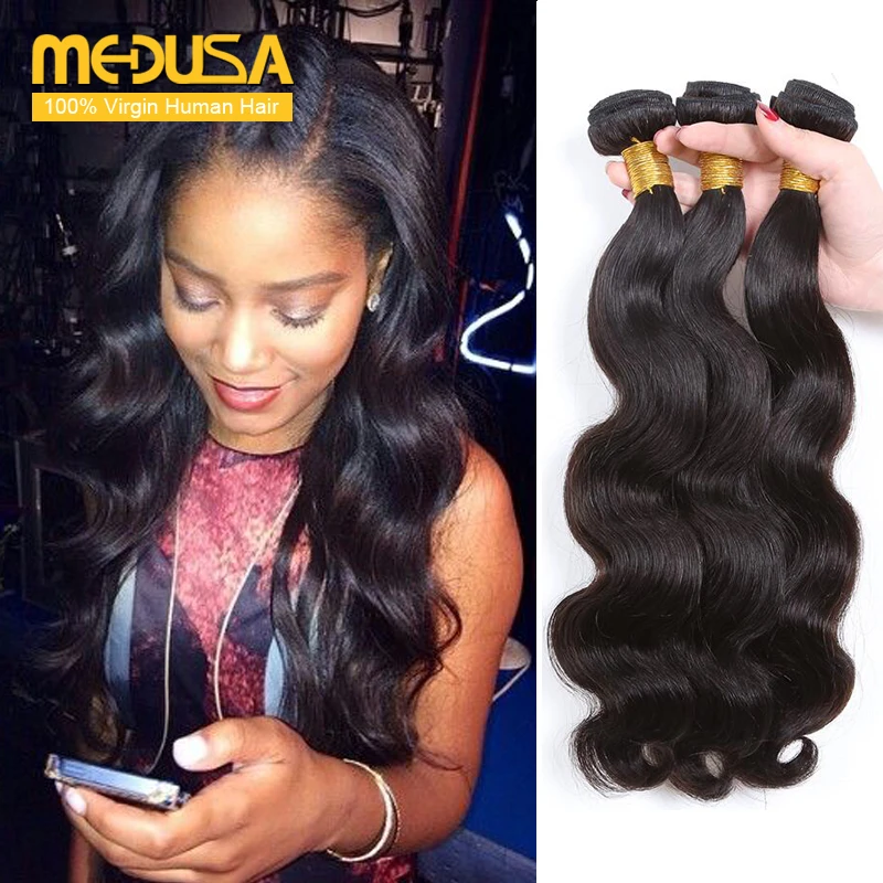 Medusa Hair Products 8a Indian Virgin Hair Body Wave100 Human Hair