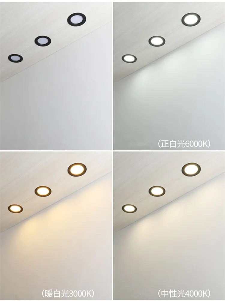 LED Recessed Downlight Lamp 220V 240V 110V Dimmable LED Ceiling Spot Lighting Ultra Thin 3W 5W 7W 9W 12W 15W Led Bulb Bedroom