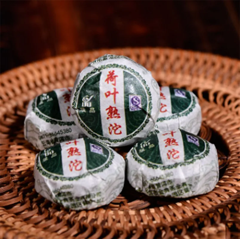

10pcs Chinese ripe Yunnan Puerh Tea Lotus leaf flavor Health Care Ripe Tea Buy Direct from Yunnan China