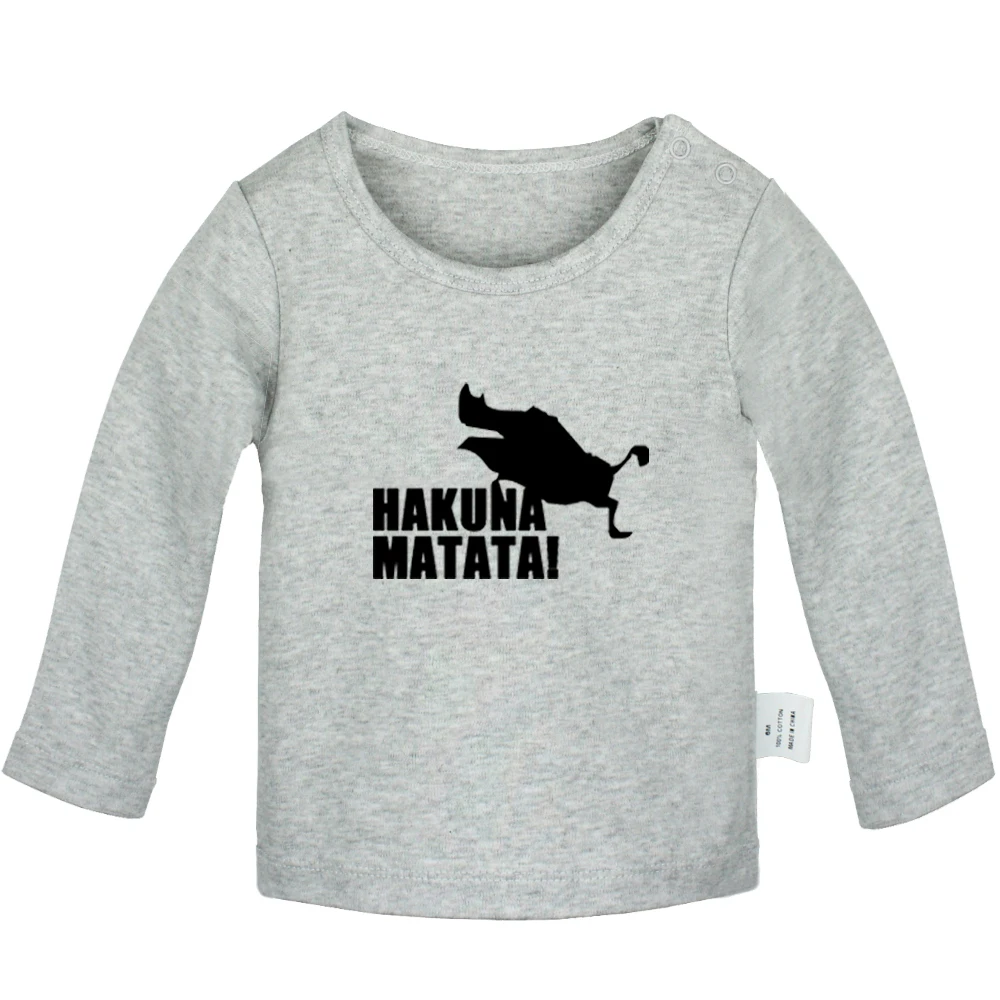 HAKUNA MATATA Pumbaa EYE OF HORUS Lucifer The Misfits Band/розовые футболки для новорожденных с длинными