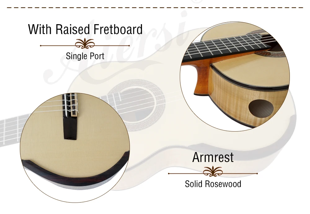 Aiersi elevated fingerboard smallman with figured maple back and side  (4)
