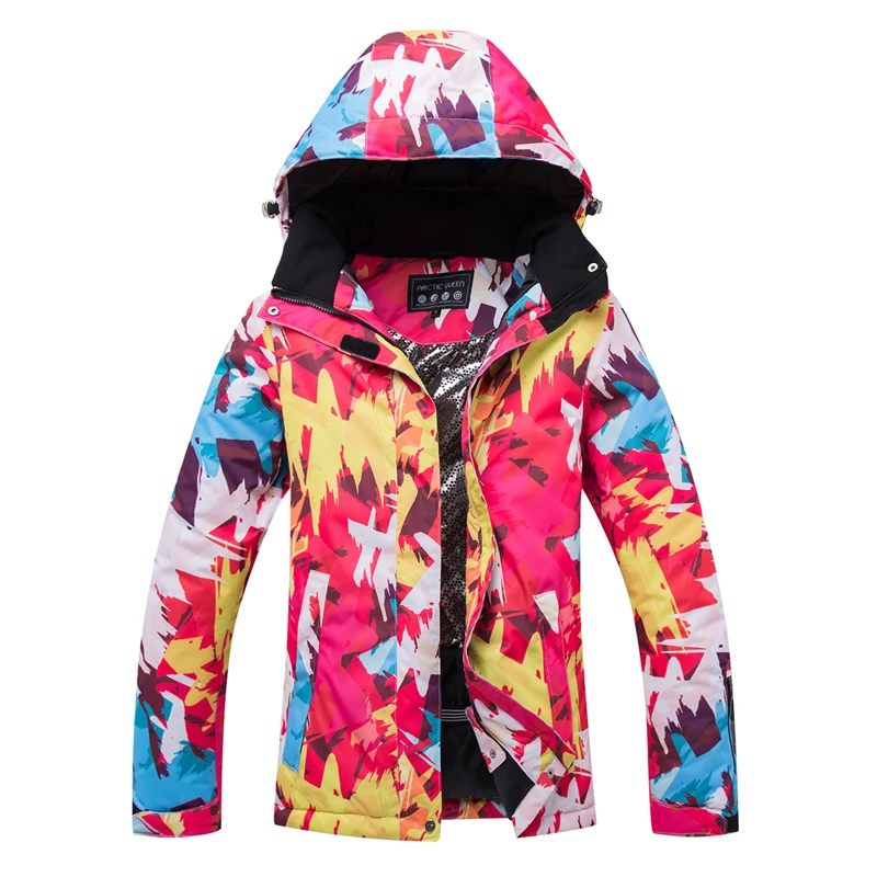 

2019 Women Ski Jacket Skiing Snowboard Clothing Windproof Waterproof Super Warm Thicken Winter Jacket Female Hooded Thermal Coat