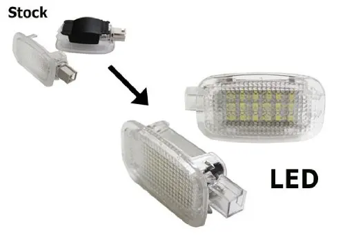 Светодиодный светильник для двери, багажника, туалетного столика, бардачка для Benz W204 W216 W212 C207 X204 GLK W221 R230, 2 шт