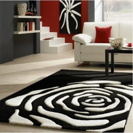 ikea moderno tappeto nero bianco rosa tappeti per soggiorno e camera ... ikea moderno tappeto nero bianco rosa tappeti per soggiorno e camera ...