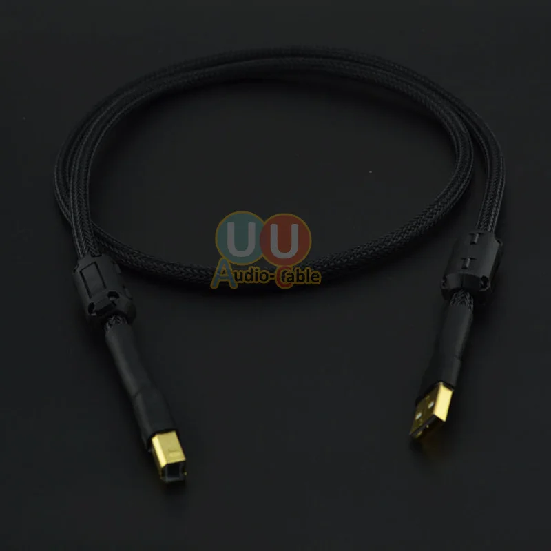 U25 Hi Fi USB кабель для передачи данных черный/Canare аудио с двойным магнитным кольцом