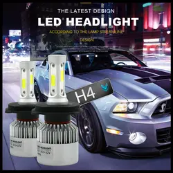 Modifygt 2x H4 светодиодный удара H7 H11 H1 9005 9006 72 W 8000LM 6000 K 12 v автомобиля светодиодный лампы Hi-Lo луч авто фары автомобильные аксессуары