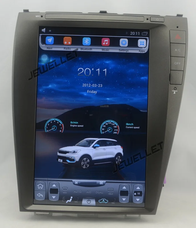 

12.1" tesla style vertical screen android 6.0 Quad core Car GPS radio Navigation for Lexus ES ES 240 ES 350 2007-2012