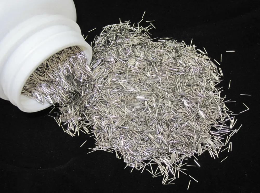 

Mini pins for magnetic rotary tumbler 200g per size, dia 0.6mm Jewelry polishing needles media,Stainless Steel Magnetic Pins