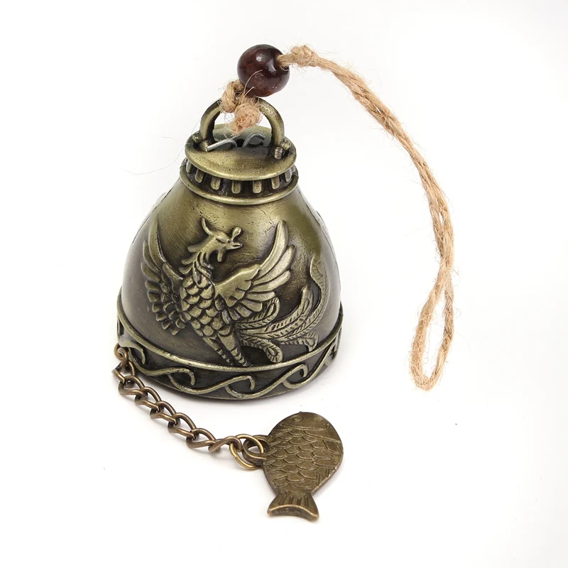 

Unique Design Feng Shui Bell Blessing Metal Wind Chime for Good Luck Fortune Crafts Gifts Home Car Hanging Decorations