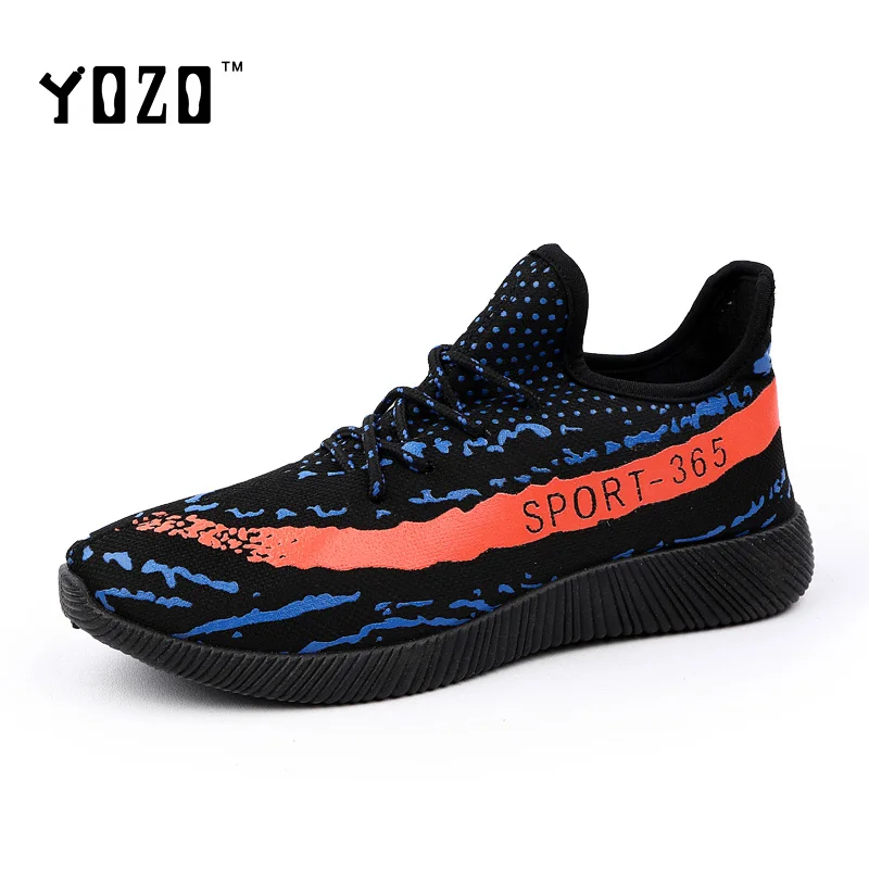 

YOZO Men Shoes Fashion Lace Up Round Toe Rubber Sole Breathable Mesh Casual Shoes Flat Leisure Brand Shoes Men Shoes