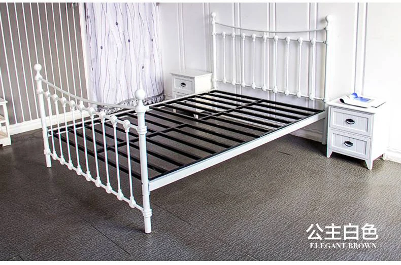 Shell iron princess bed double bed single 1.5 meters 1.8 European American Pastoral student bed iron bed Shell iron princess bed double bed single 1.5 meters 1.8 European American Pastoral student bed iron bed