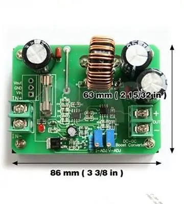 Новый DC 600 Вт 12 60 В до 80 повышающий преобразователь Повышающий Модуль питания