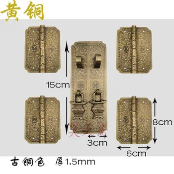 

[Haotian vegetarian] copper fittings mahogany furniture handle mahogany bookcase wardrobe handle handle HTJ-037
