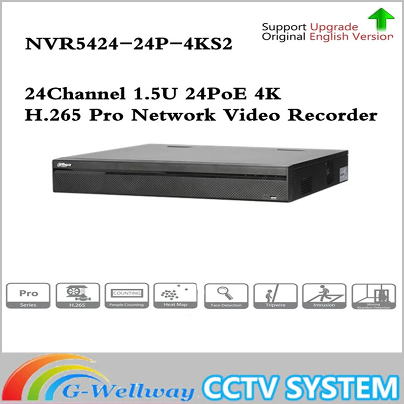 

Original Dahua English NVR5424-24P-4KS2 24Channel 1.5U 24PoE 4K&H.265 Pro Network Video Recorder NVR5424-24P-4KS2 Free shipping