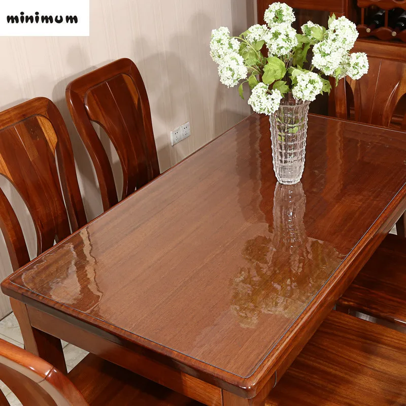 High quality 2MM Thicker PVC Transparent crystal plate Table mats Soft glass waterproof dining table cloth coffee table pads High quality 2MM Thicker PVC Transparent crystal plate Table mats Soft glass waterproof dining table cloth coffee table pads