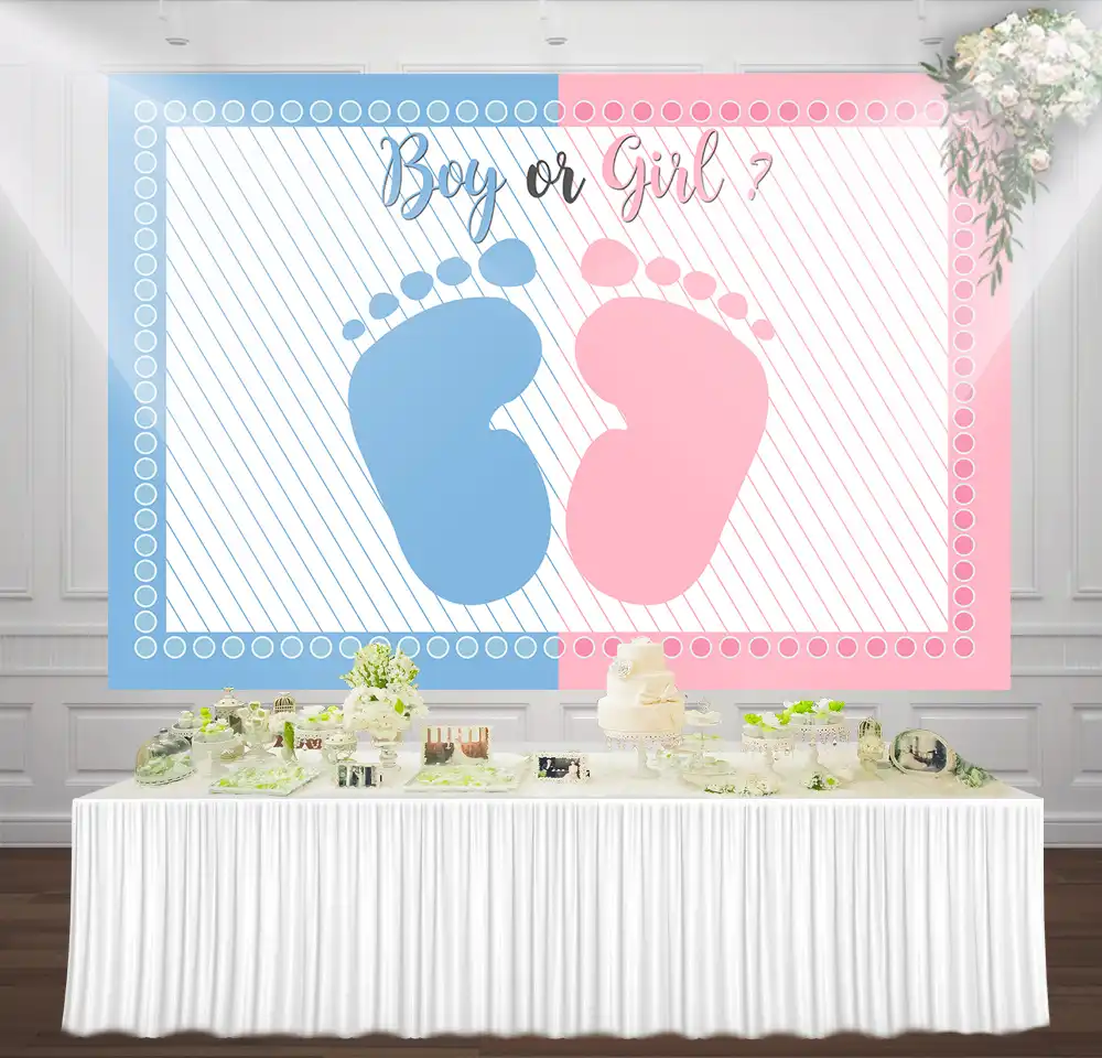 pink blue baby shower