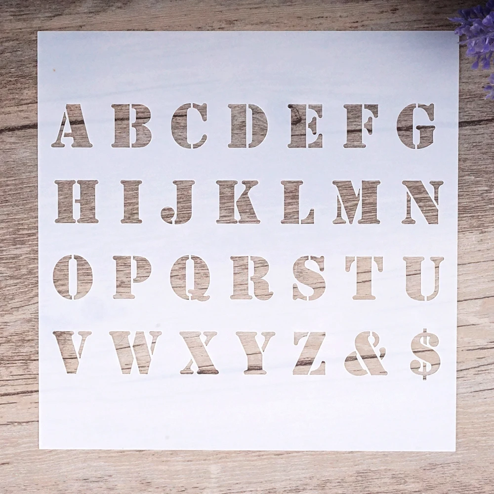 us 0 95 20 off 15 cm diy craft letter alphabet stencils for walls painting scrapbooking stamping stamps album decorative embossing paper cards in alphabet stencils