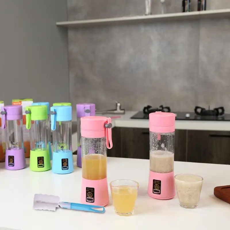 Skup 380ml przenośne mini sokowirówka USB akumulator mieszalnik maszyna do wyciskania soku z składana szczotka