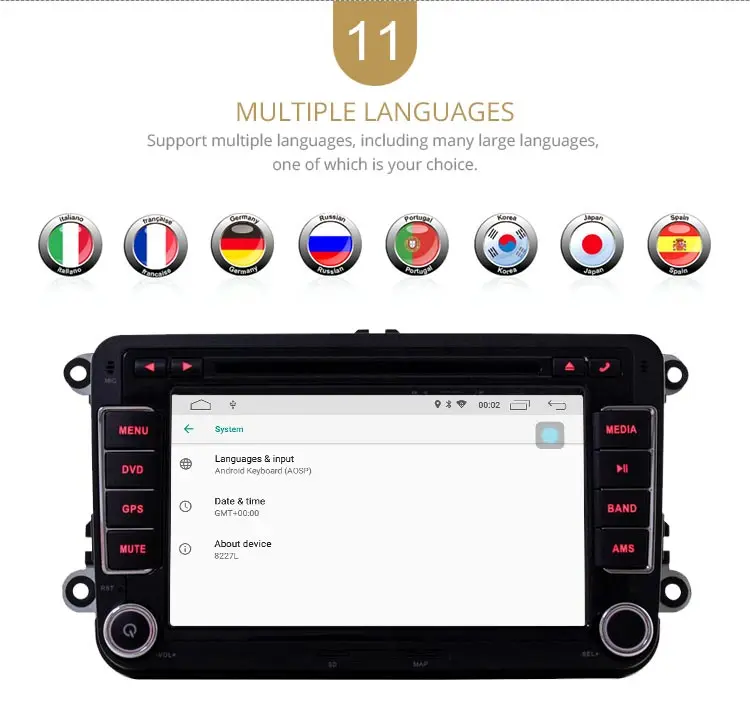 Best LJDA 2 Din Android 9.0 Car Radio For Skoda Seat Volkswagen VW Passat b7 POLO GOLF 5 Car Multimedia Stereo Auto Audio GPS DVD IPS 13