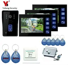 Yobang Security 7″ Intercom Door Phone RFID Door Intercom Video Door Camera Bell Night View Unlocking Dual-way Door intercom