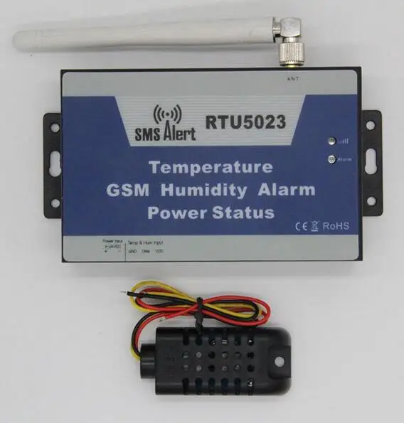 High Low Temperature Humidity Voltage with SMS Alert GSM SMS Temperature Monitoring Alarm System