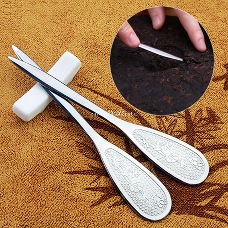 100 pcs Tea Knife Stainless Steel Puer Needle Prying Tool For Chinese Tea Thickness Insert Cake Brick Cone Cutters