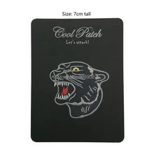 Черная пантера Кот Ягуар Леопард Пума животное Байкерский жилет Татуировка крутая аппликация железная пришивная нашивка на заказ нашивка значок