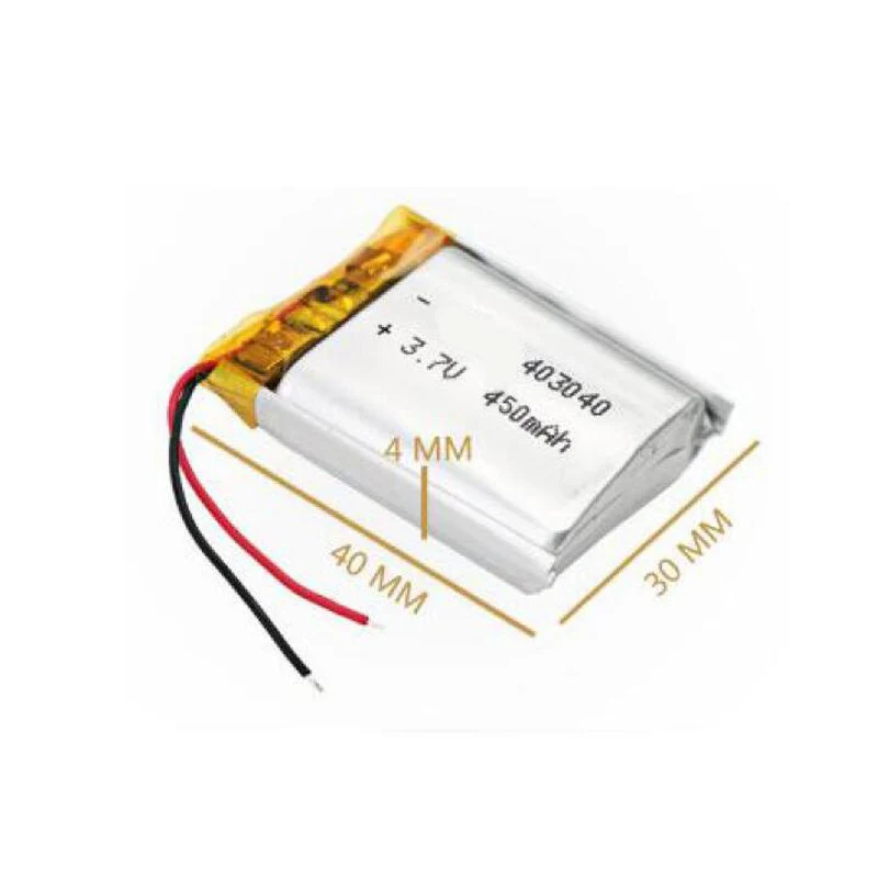 3,7 V 450mAh 403040 литий-полимерный Li-Po литий-ионный аккумулятор для MP3 MP4 gps Bluetooth Тахограф Автомобильный видеорегистратор