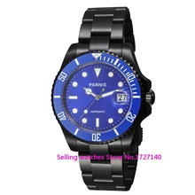 40 мм Parnis мужские сапфировые кристаллы Miyota автоматические часы с pvd-покрытием